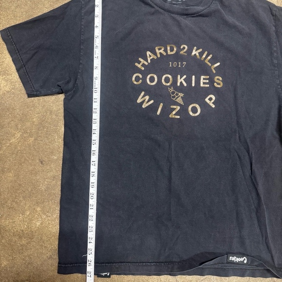 Cookies T-Shirt Mens Large Black Gold Graphic Streetwear Hard 2 Kill Print Hip H - Picture 6 of 6